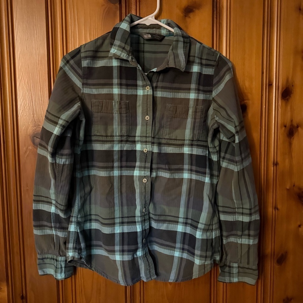 North Face plaid button up